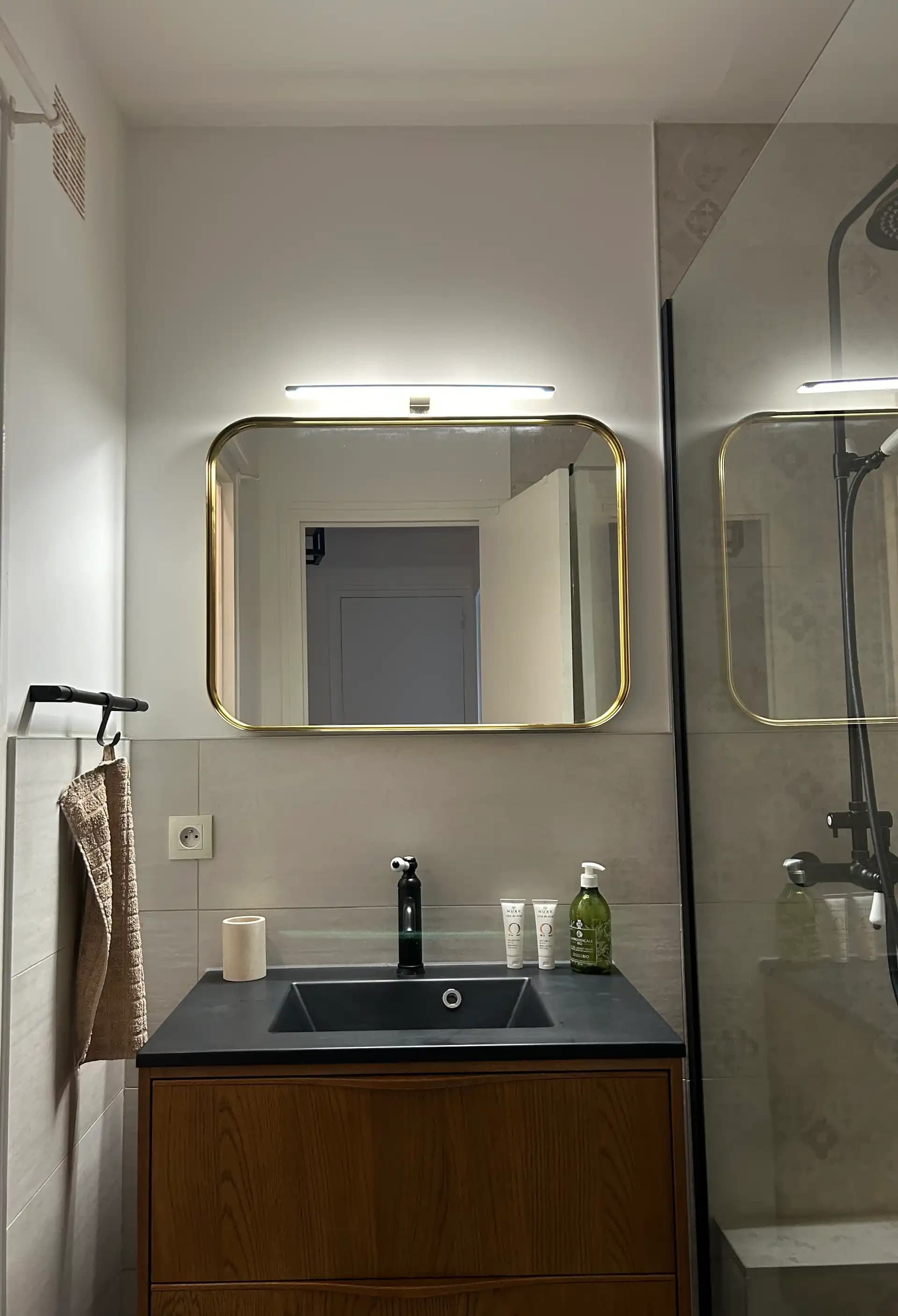 vu de la salle de bain de l'appartement le berthollet à annecy